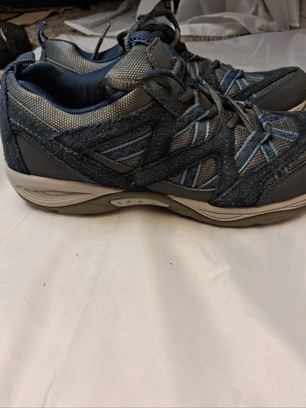 Easy Spirit Exploremap Walking Shoes Navy Blue Mesh Sneaker Women's Size 8M
